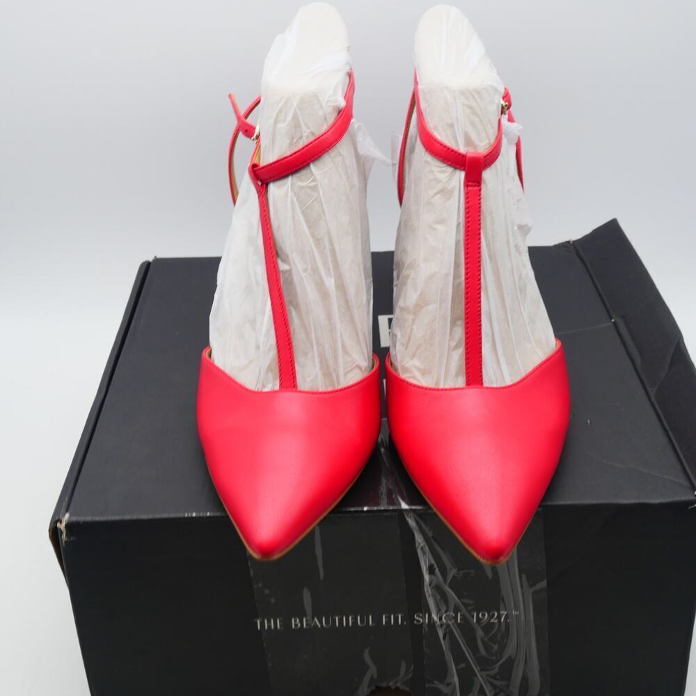 NEW Naturalizer Women's 11 Narrow Astrid Pumps Heels Shoes Crantini Red Leather - Picture 5 of 10
